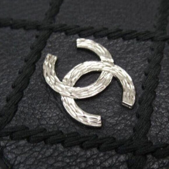 Authentic CHANEL CC Wild Stitch Lambskin Wallet on Chain Shoulder Crossbody - Picture 4 of 15